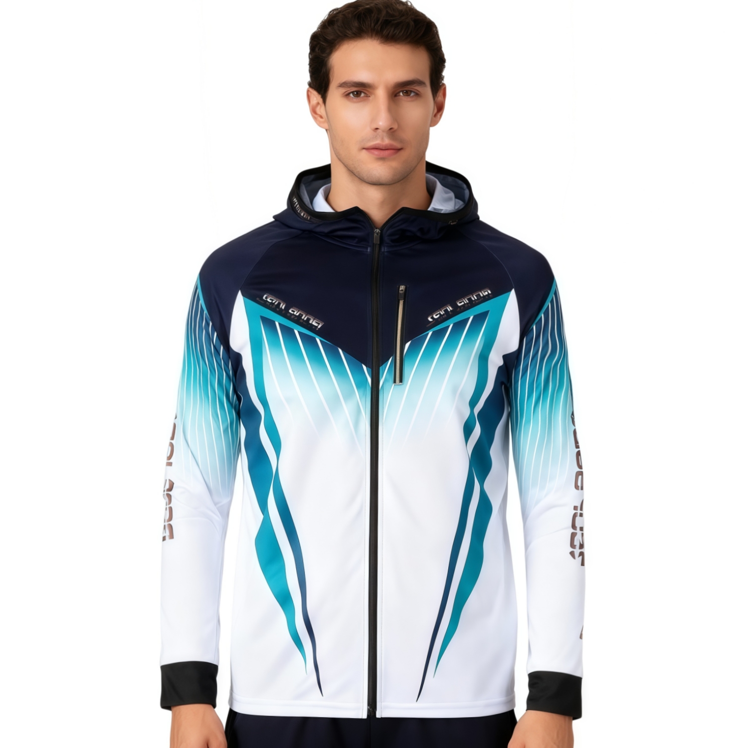 PCC055 - Men's 100% Polyester Sublimated Fishing Hooded Jacket