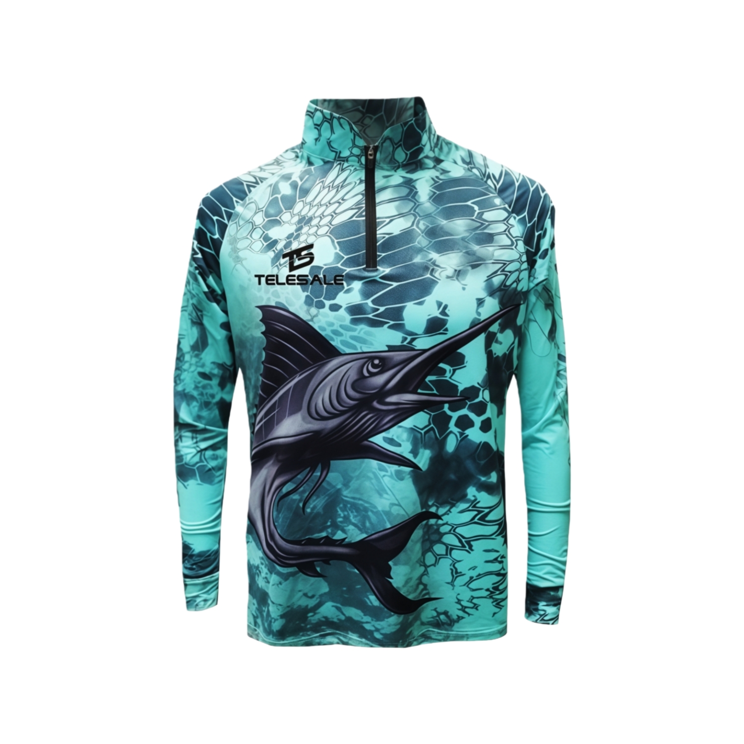 Men's Polyester Spandex Sublimated 1/4 Zip Fishing Pullover