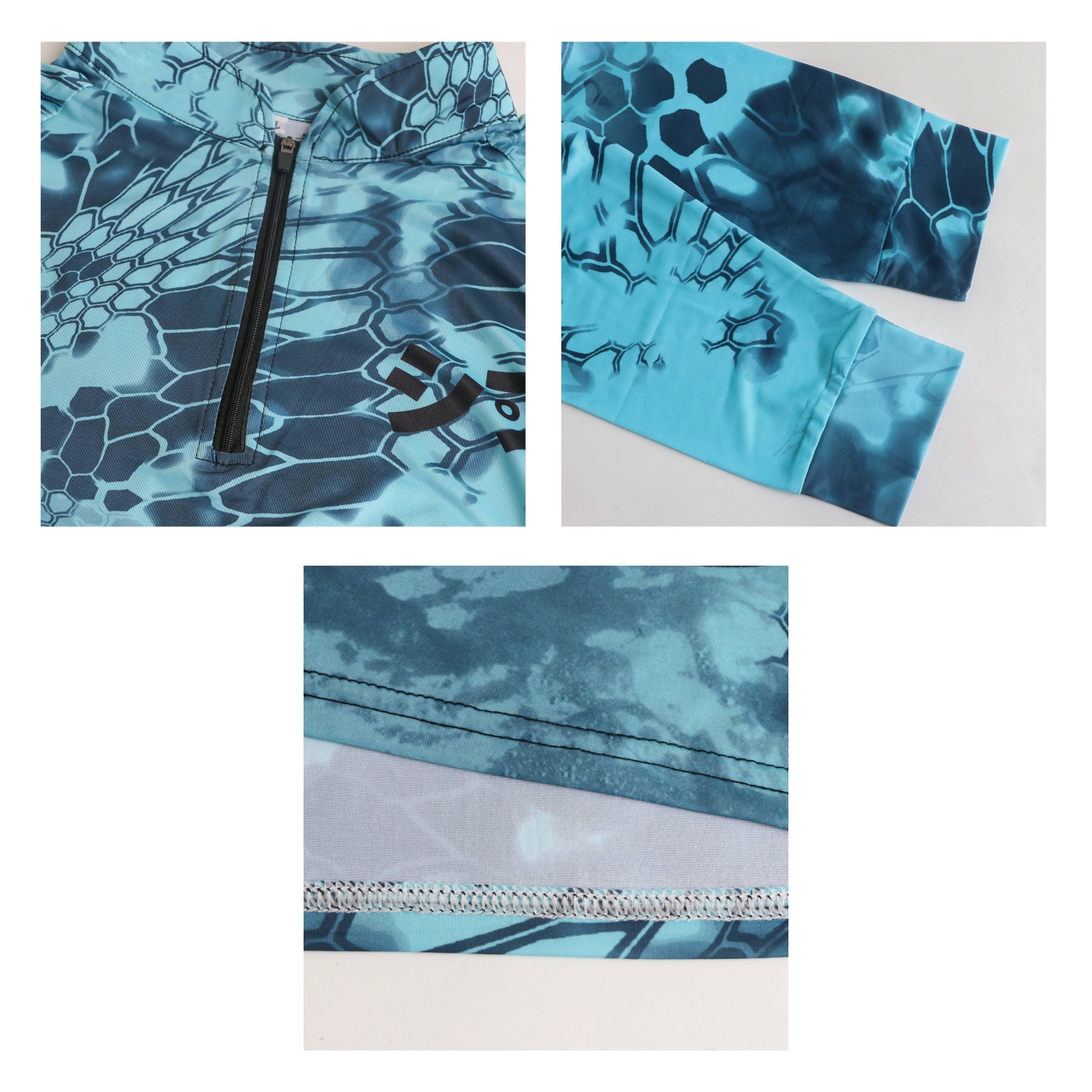 Men's Polyester Spandex Sublimated 1/4 Zip Fishing Pullover