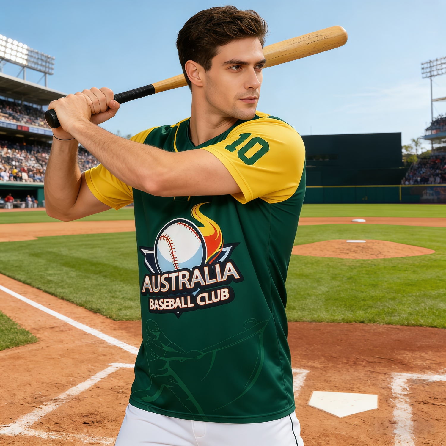 Men's 100% Polyester Sublimated 2-Button Baseball Jersey