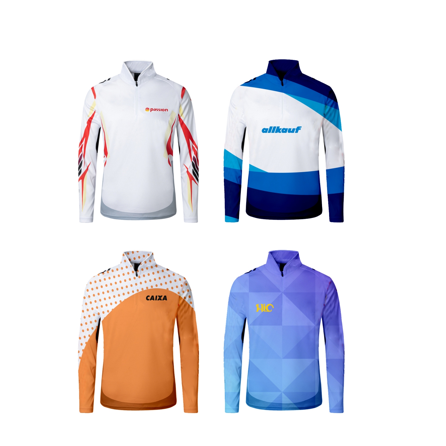 Men's Polyester Spandex Sublimated 1/4 Zip Fishing Pullover