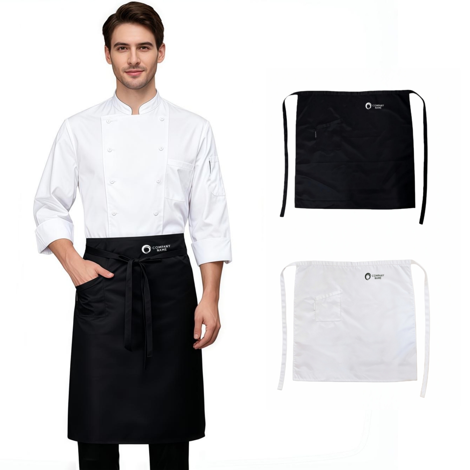 PCC630 - 100% Polyester Half Apron With Pocket