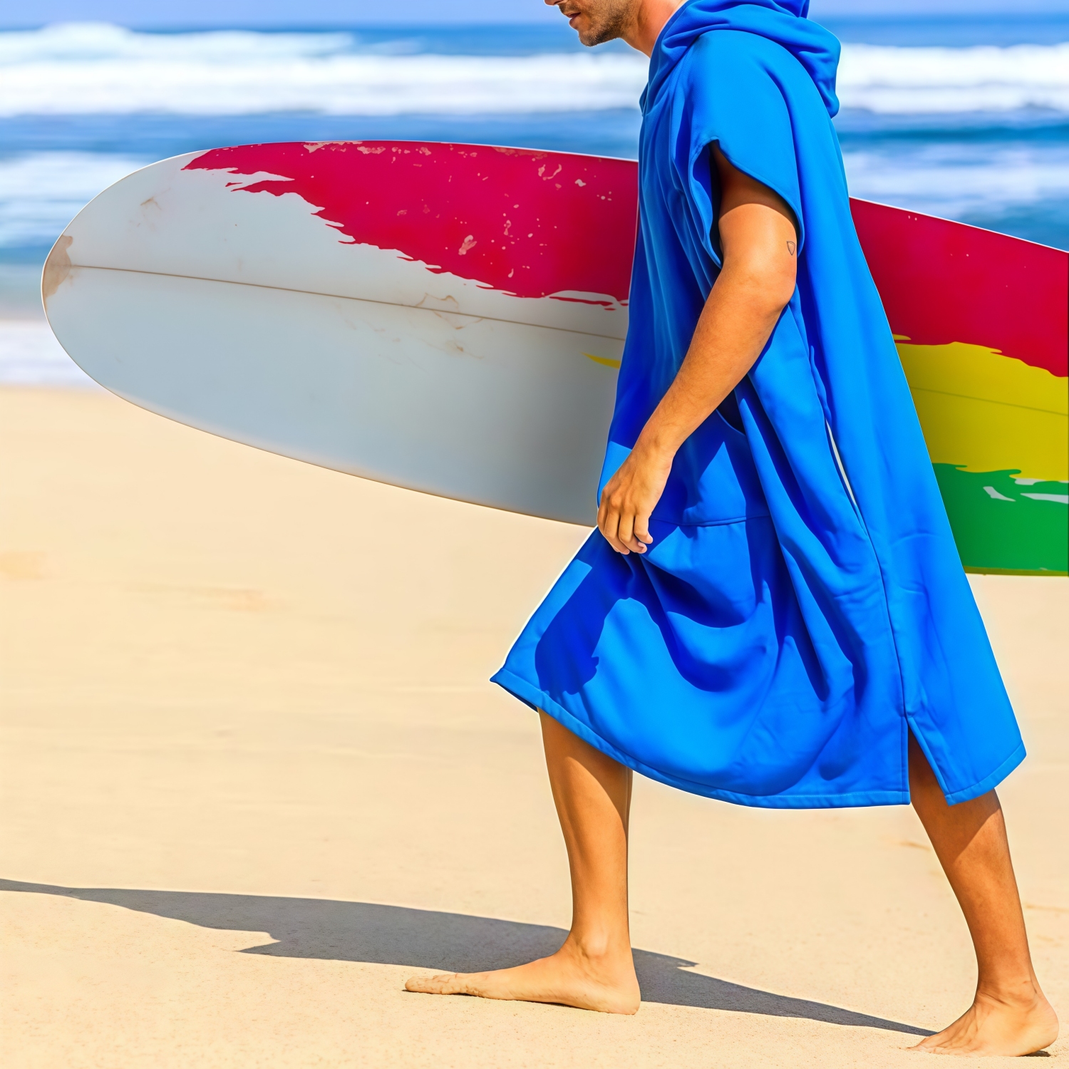 100% Cotton Sublimation Hoody Towel Surf Poncho
