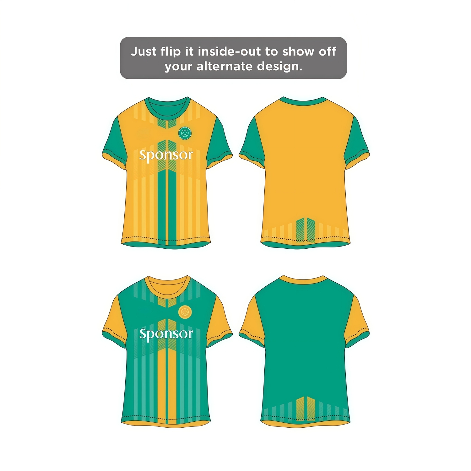 Unisex Adults 100% Polyester Sublimated Reversible Jersey