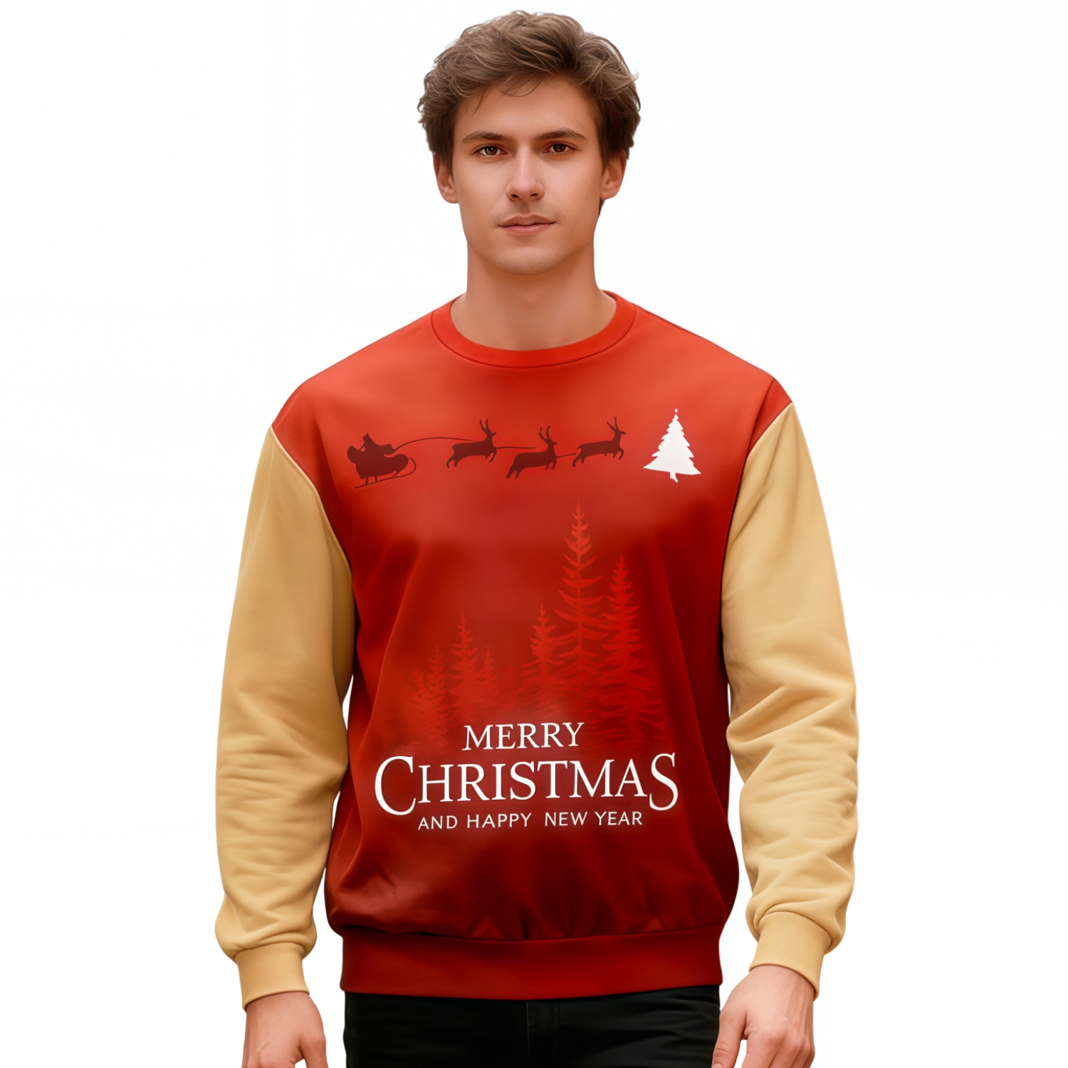PCC560 - Unisex Adults Polyester Spandex Sublimated Christmas Sweatshirts