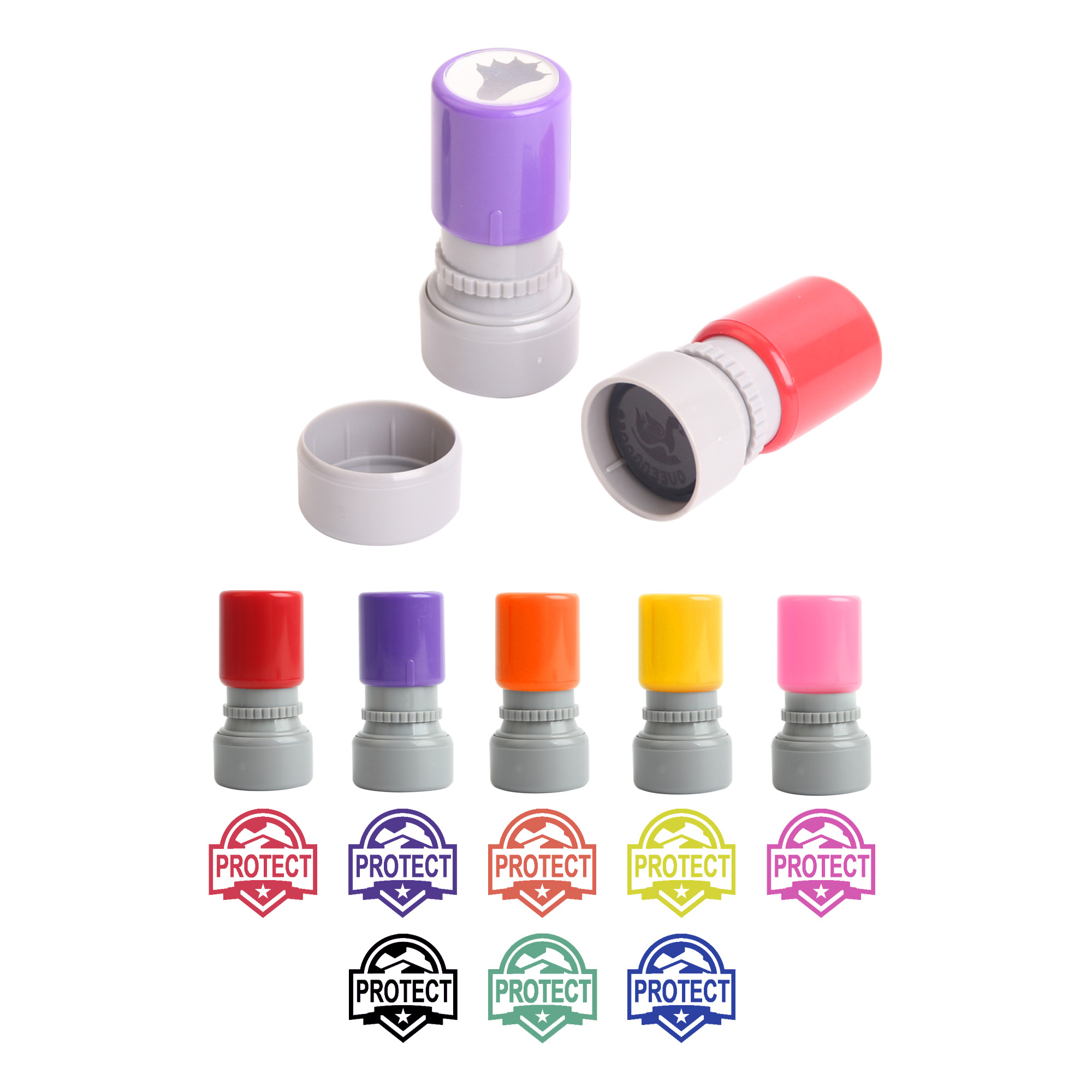 Coloured Round Stamp