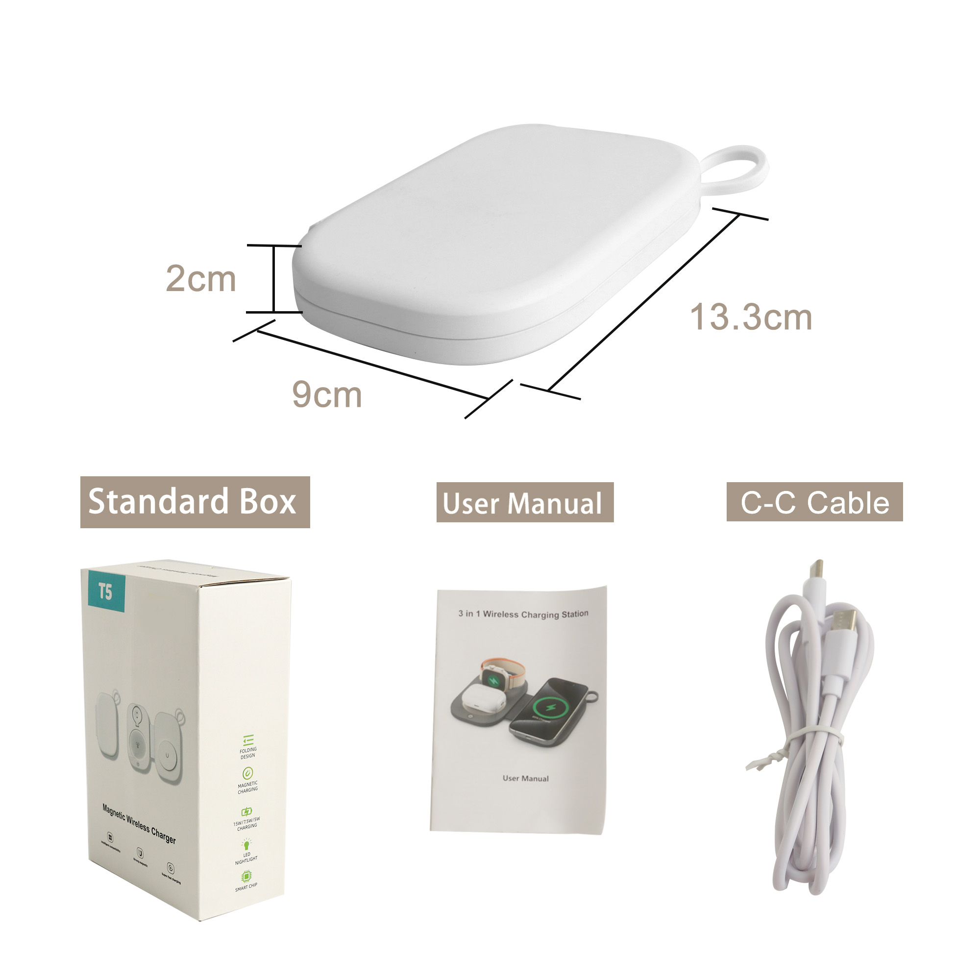 3-In-1 Wireless  Travel Charger