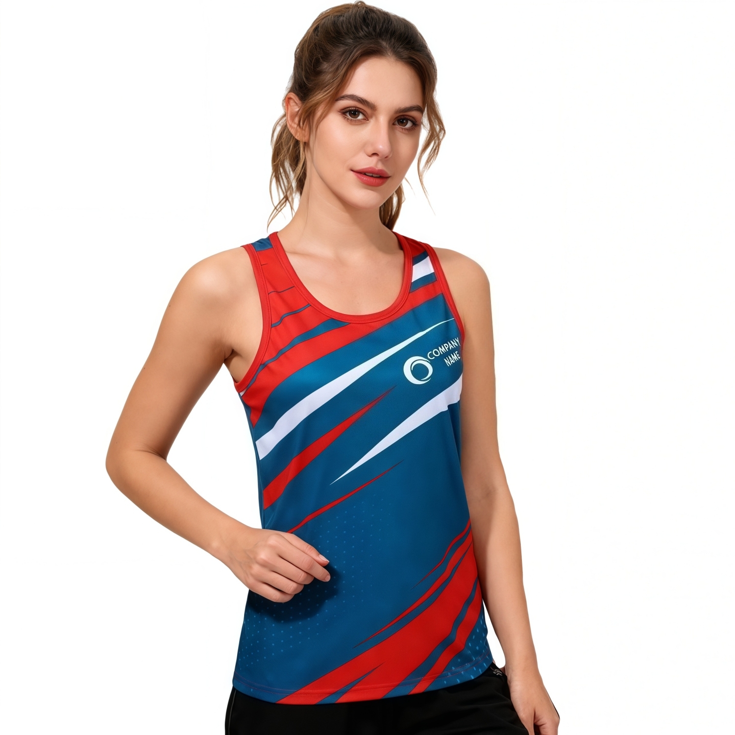 Ladies' 100% Polyester Sublimated Sports Singlet