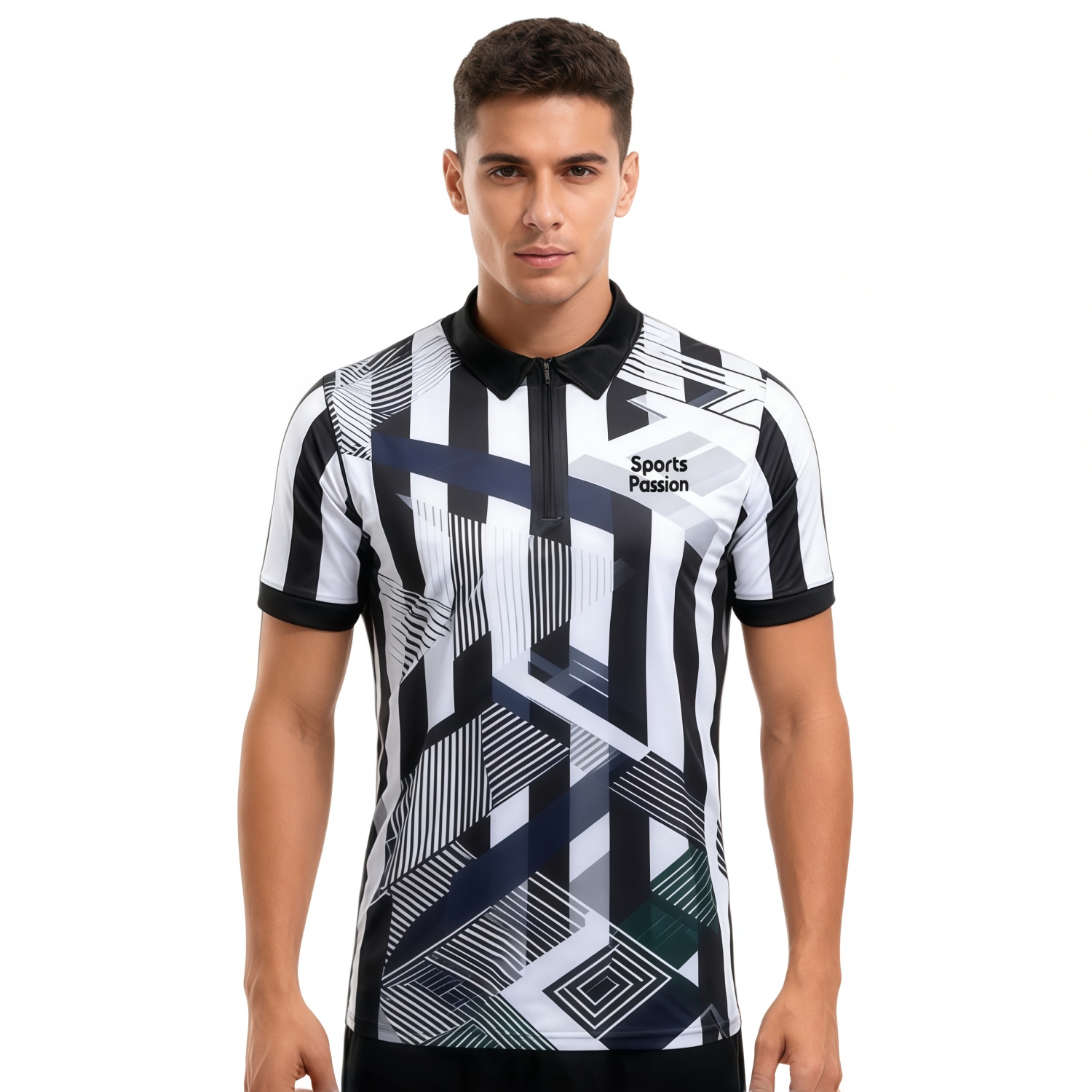 1/4 Zip Sublimated Short-Sleeve Referee Jersey