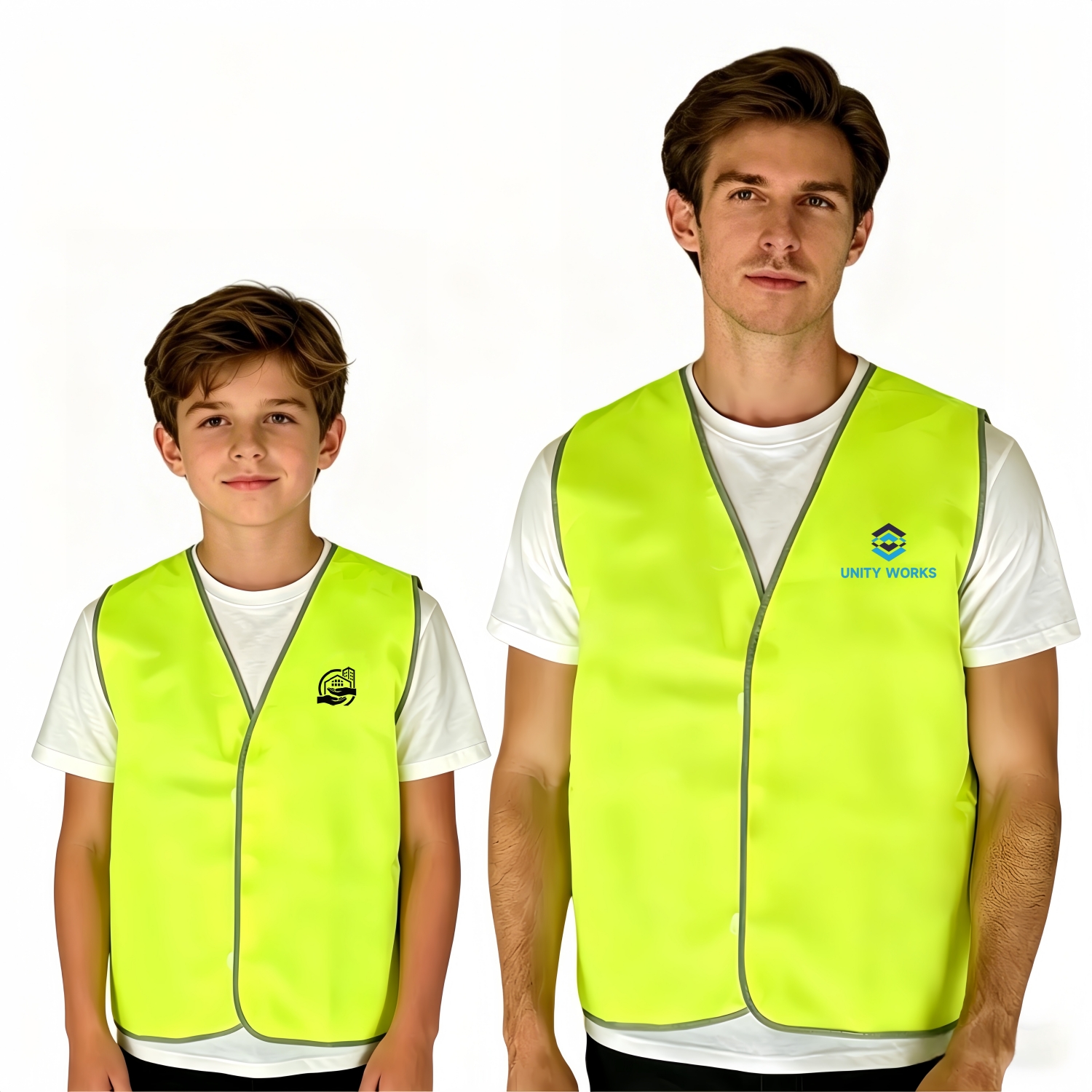 Hi-Vis Reflective Trim Velcro Placket Safety Vest