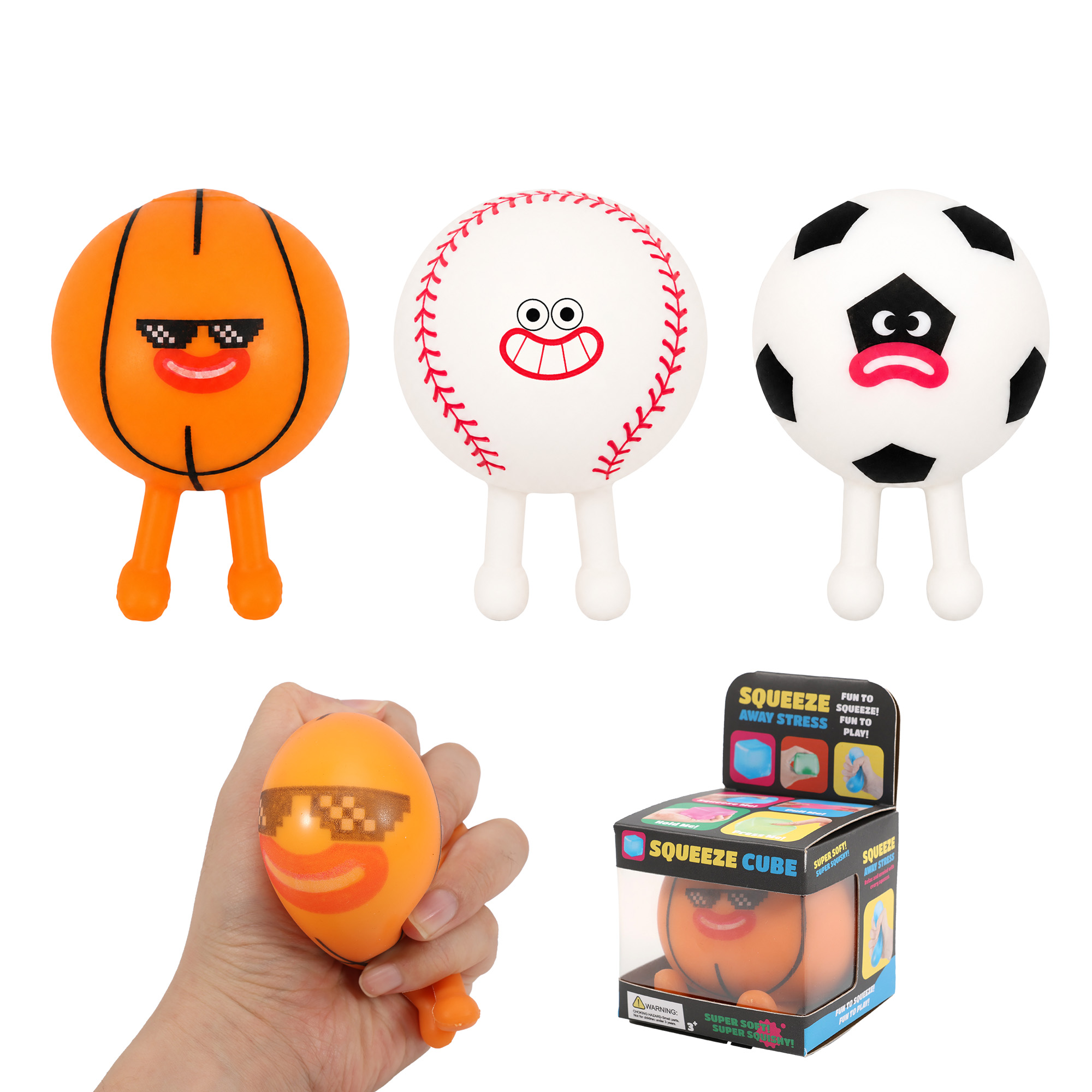 Squishy Stress Relief Sport Ball with Feet