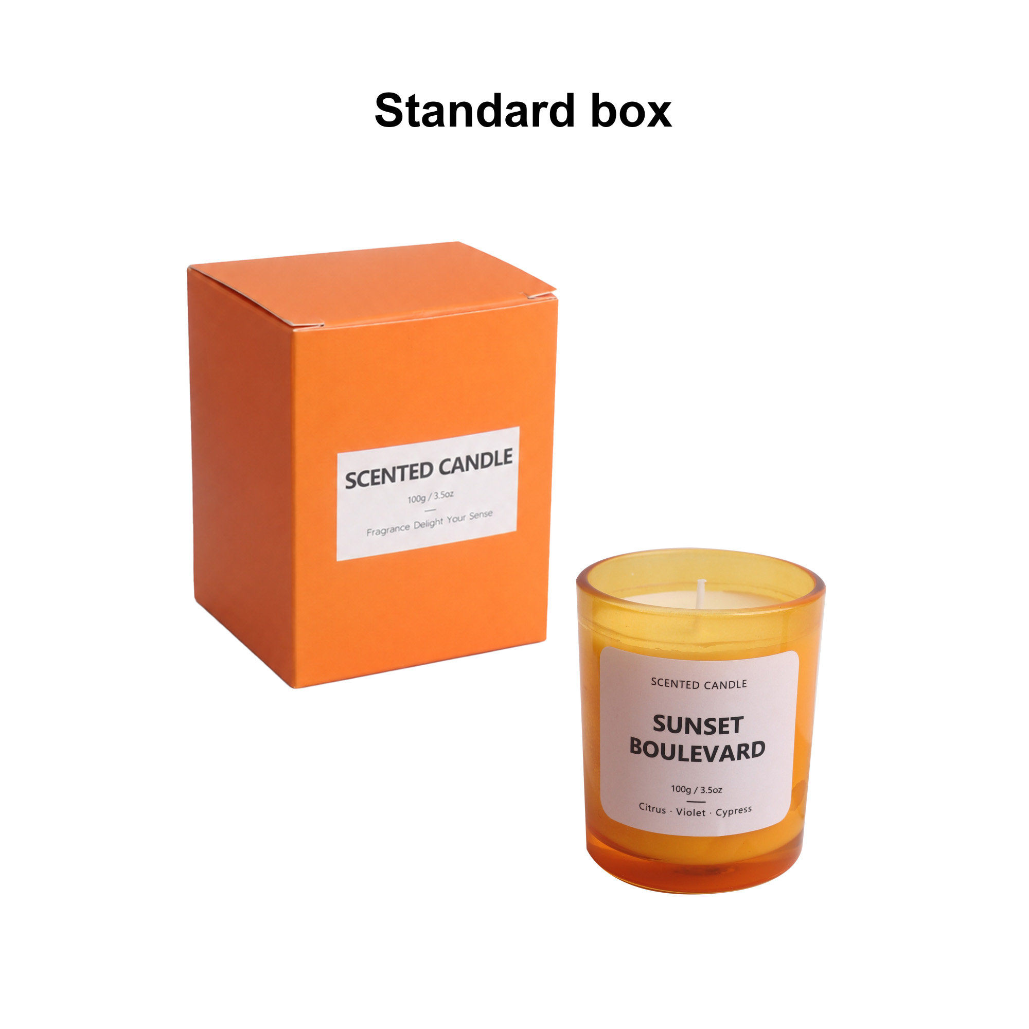 3.5oz Glass Candle in candle: soy wax, container: glass, a branded candles printed with your logo (view 3)