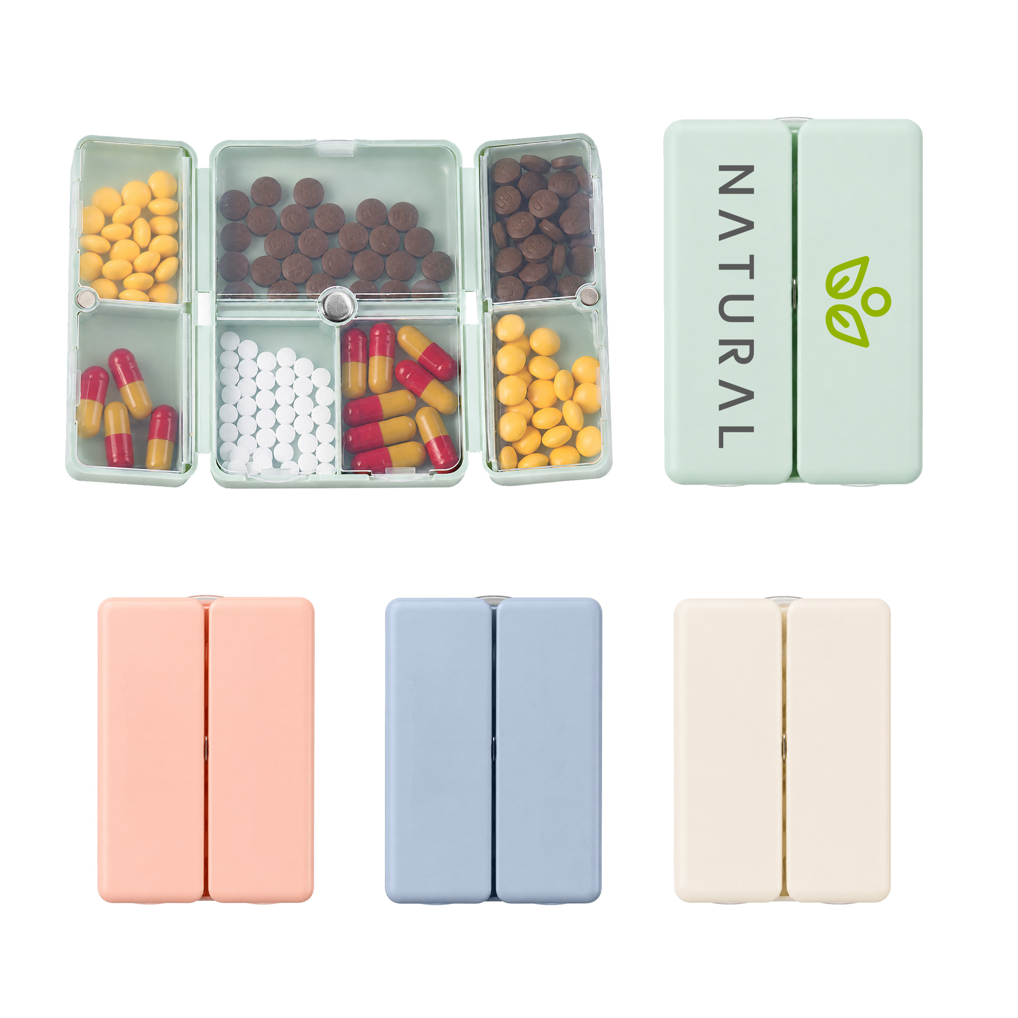 PCHW029 - Folding 7 Compartment Pills Box