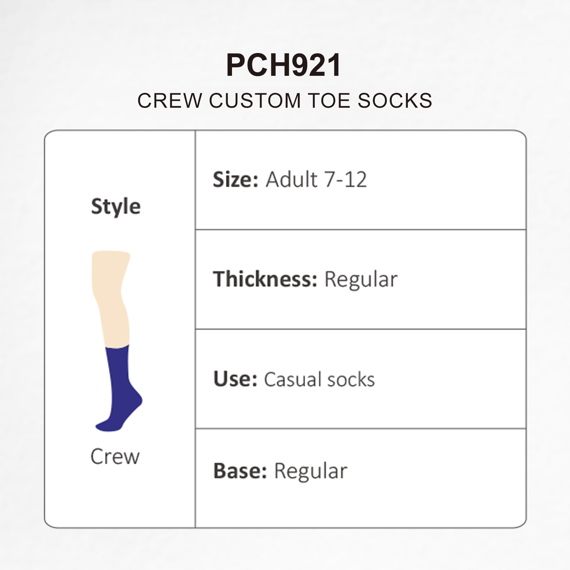 Crew Custom Toe Socks