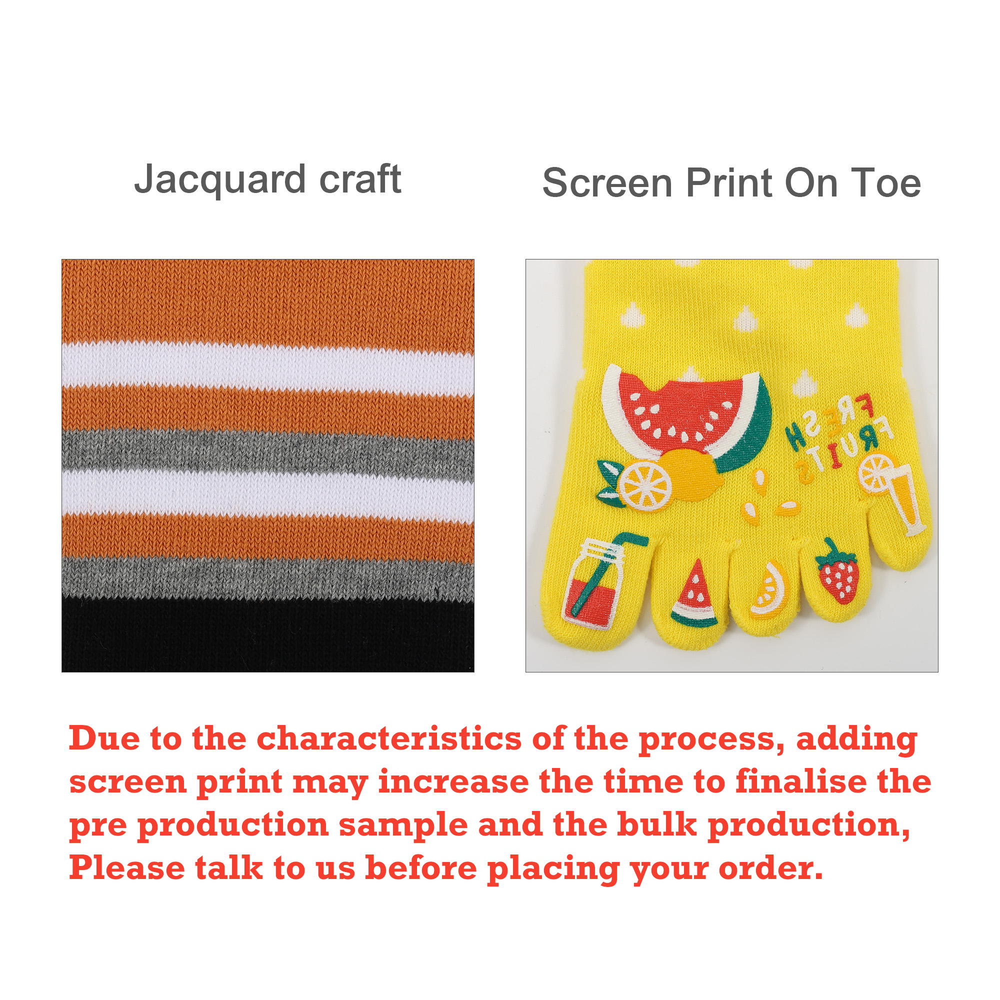 Knee High Custom Toe Socks