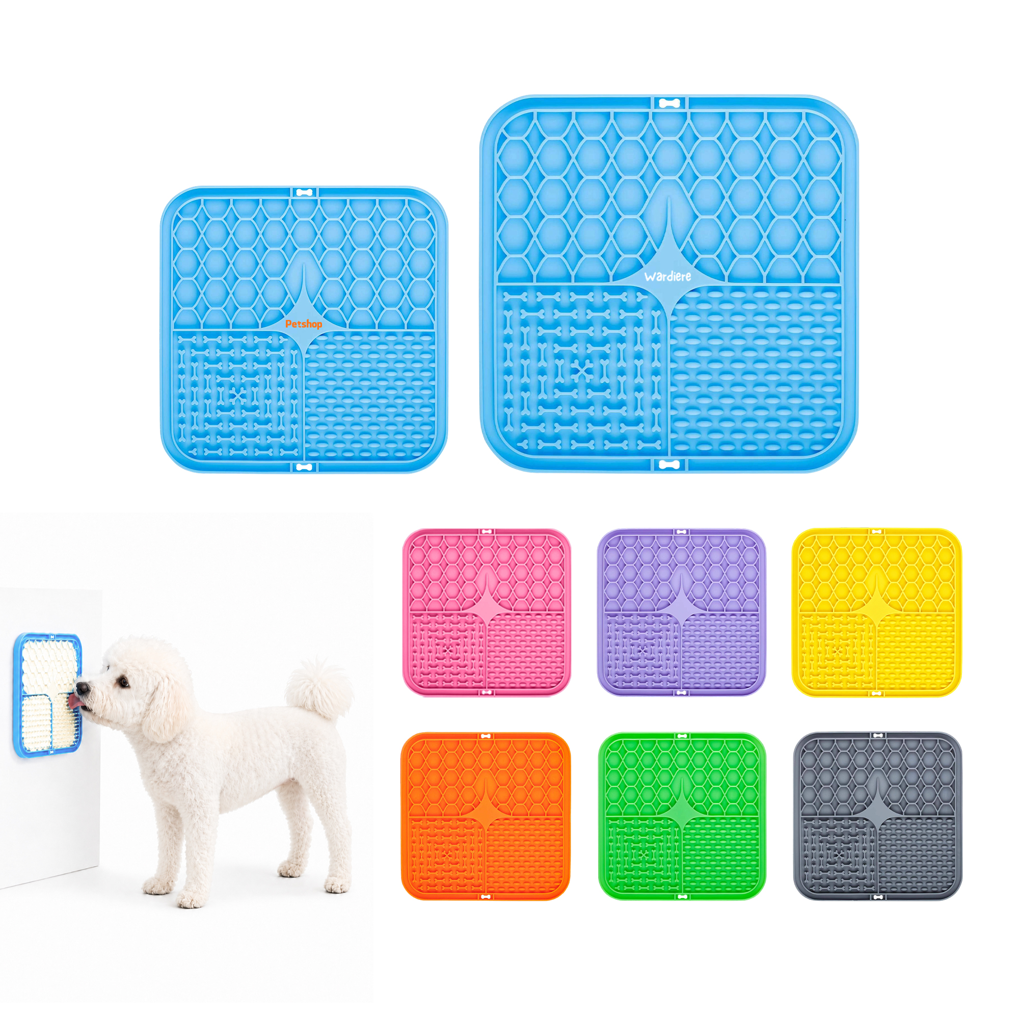 3-Section Dog Enrichment Lick Mat - branded promotional product
