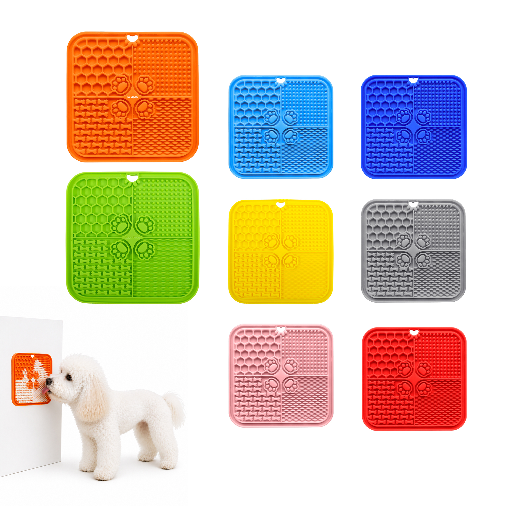 4-Section Dog Enrichment Lick Mat - branded promotional product