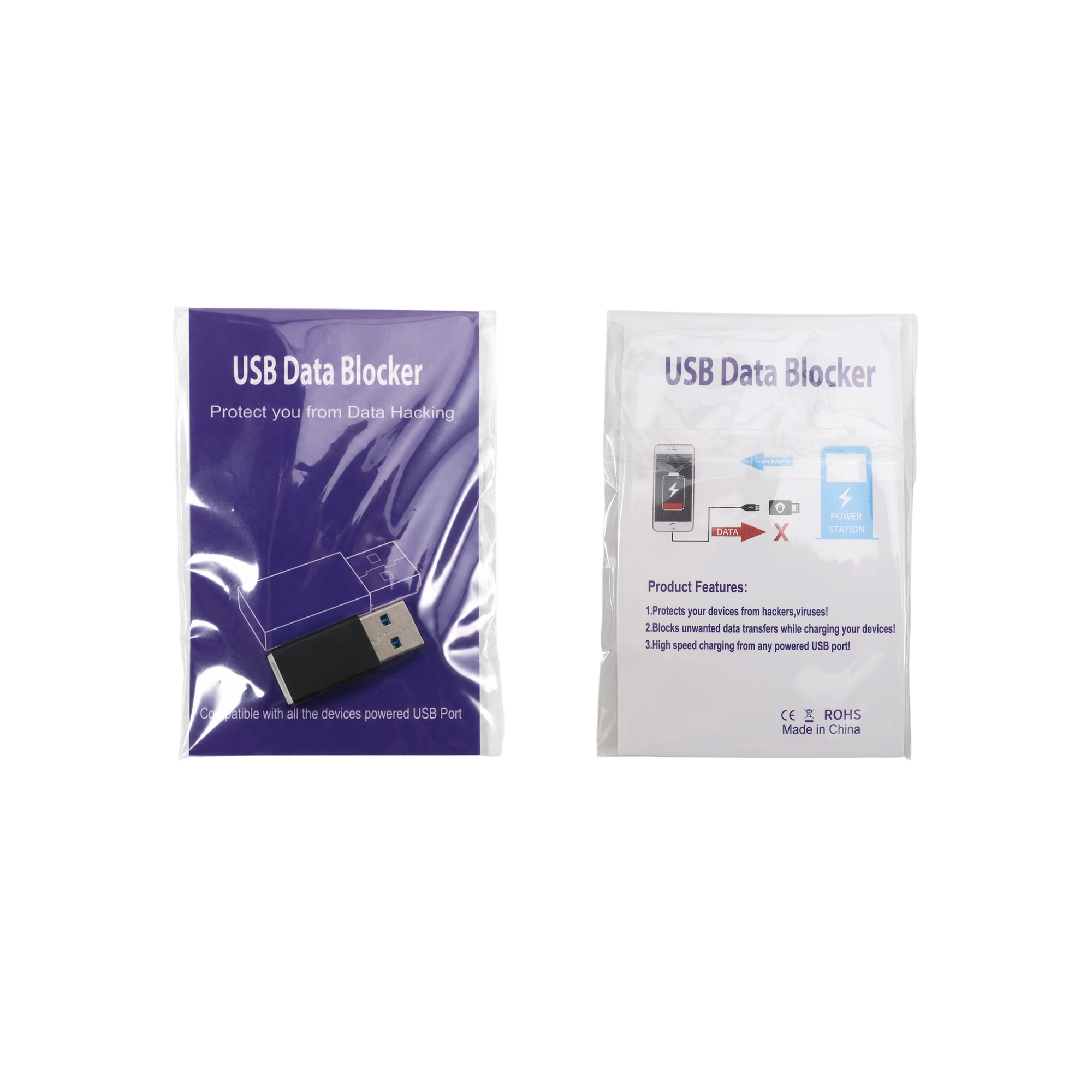A to C USB Data Blocker (Std Charge)