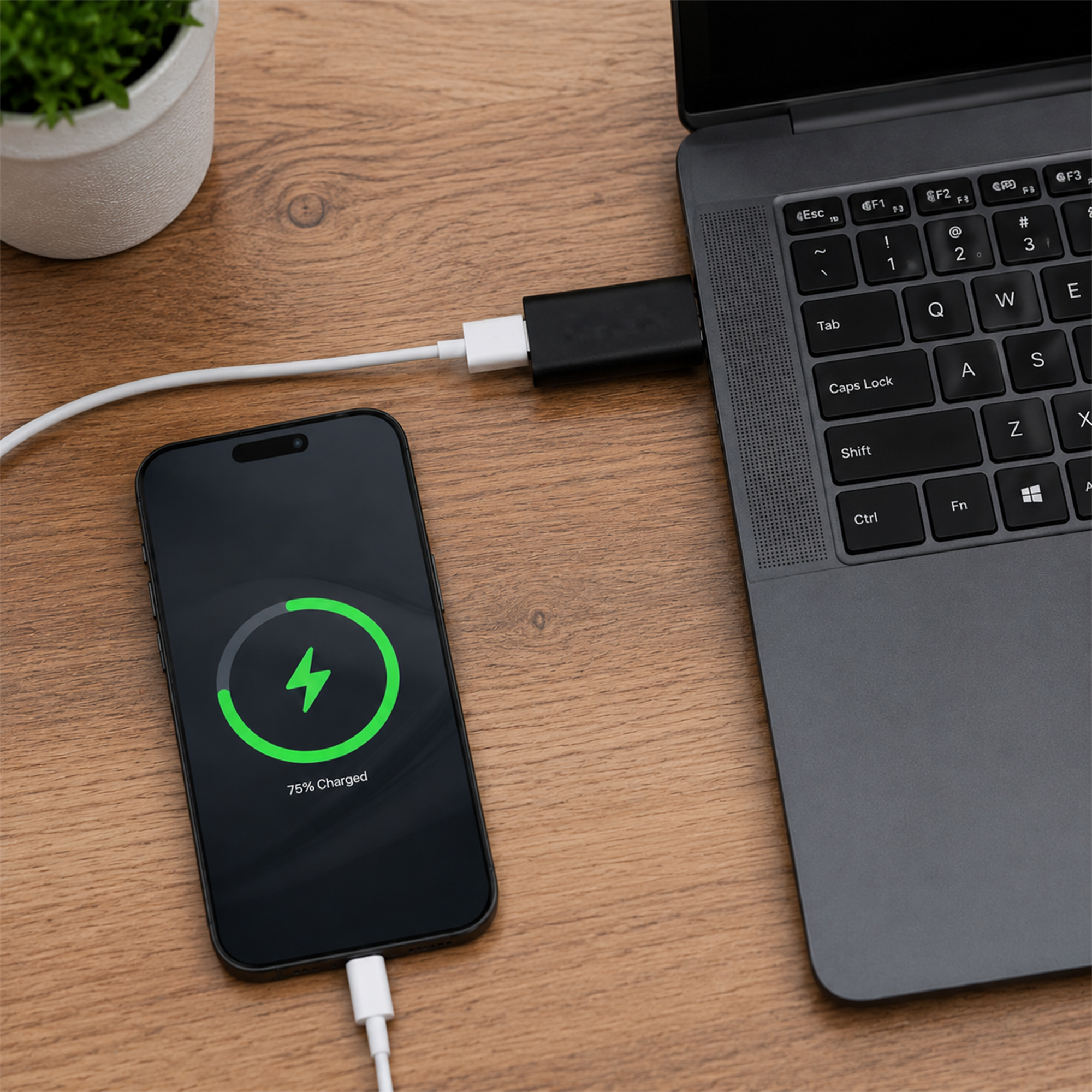 A to C USB Data Blocker (Fast Charge)