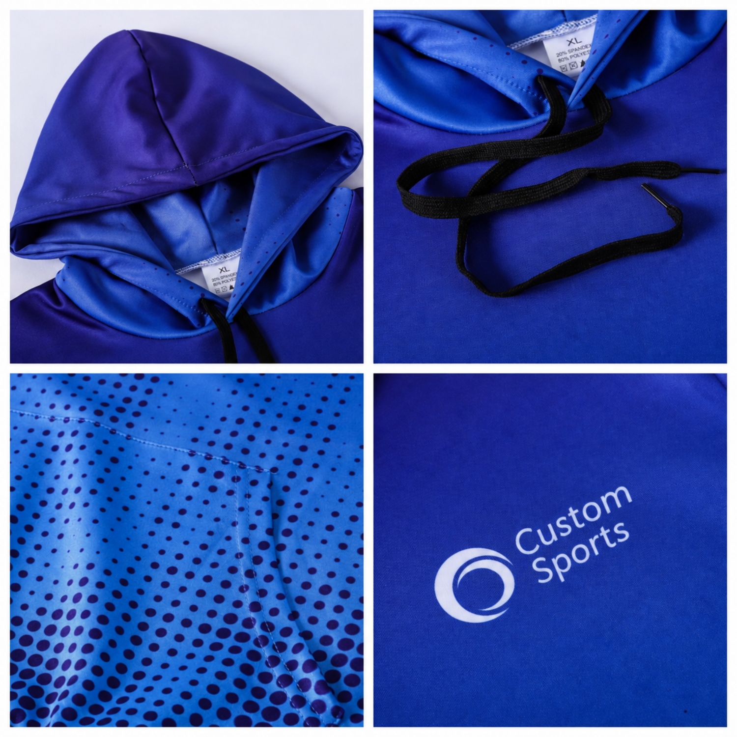 Unisex Adults Polyester Spandex Sublimated Hoodie With Pocket