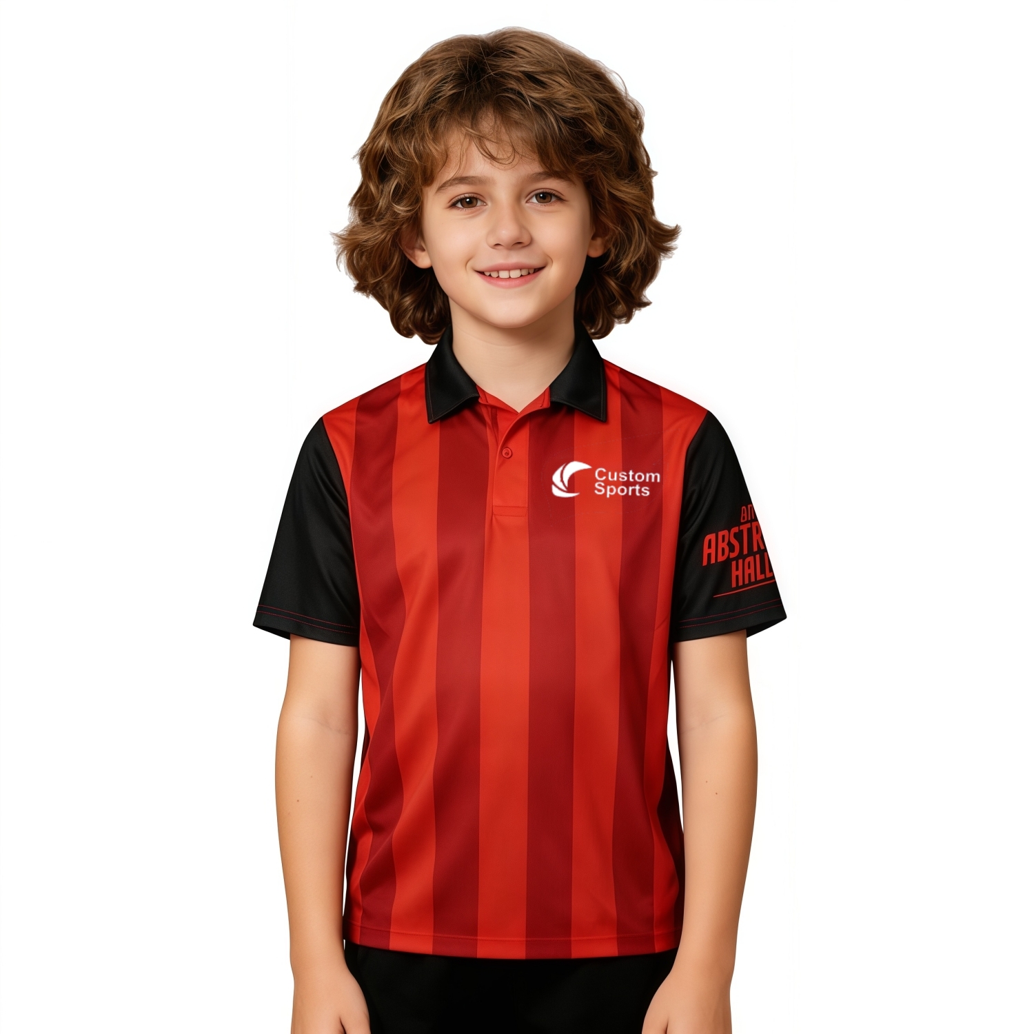 Kid's 100%Polyester Sublimated Basic POLO in 100% polyester micro mesh, 150gsm, a branded polos & shirts printed with your logo