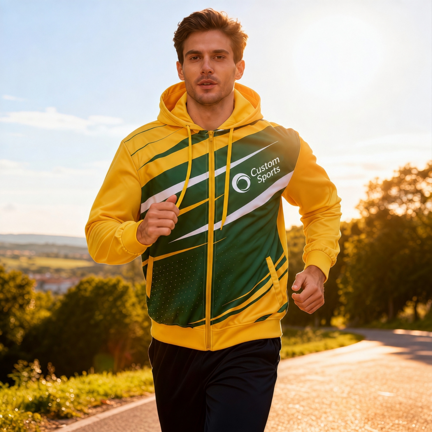 Men's Polyester Sublimated Training Track Jacket