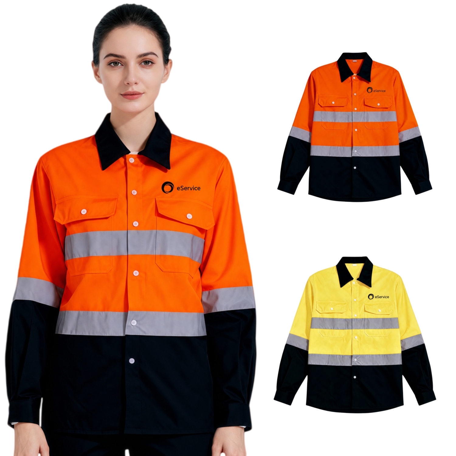 Unisex Cotton Hi-Vis Reflective L/S Shirt