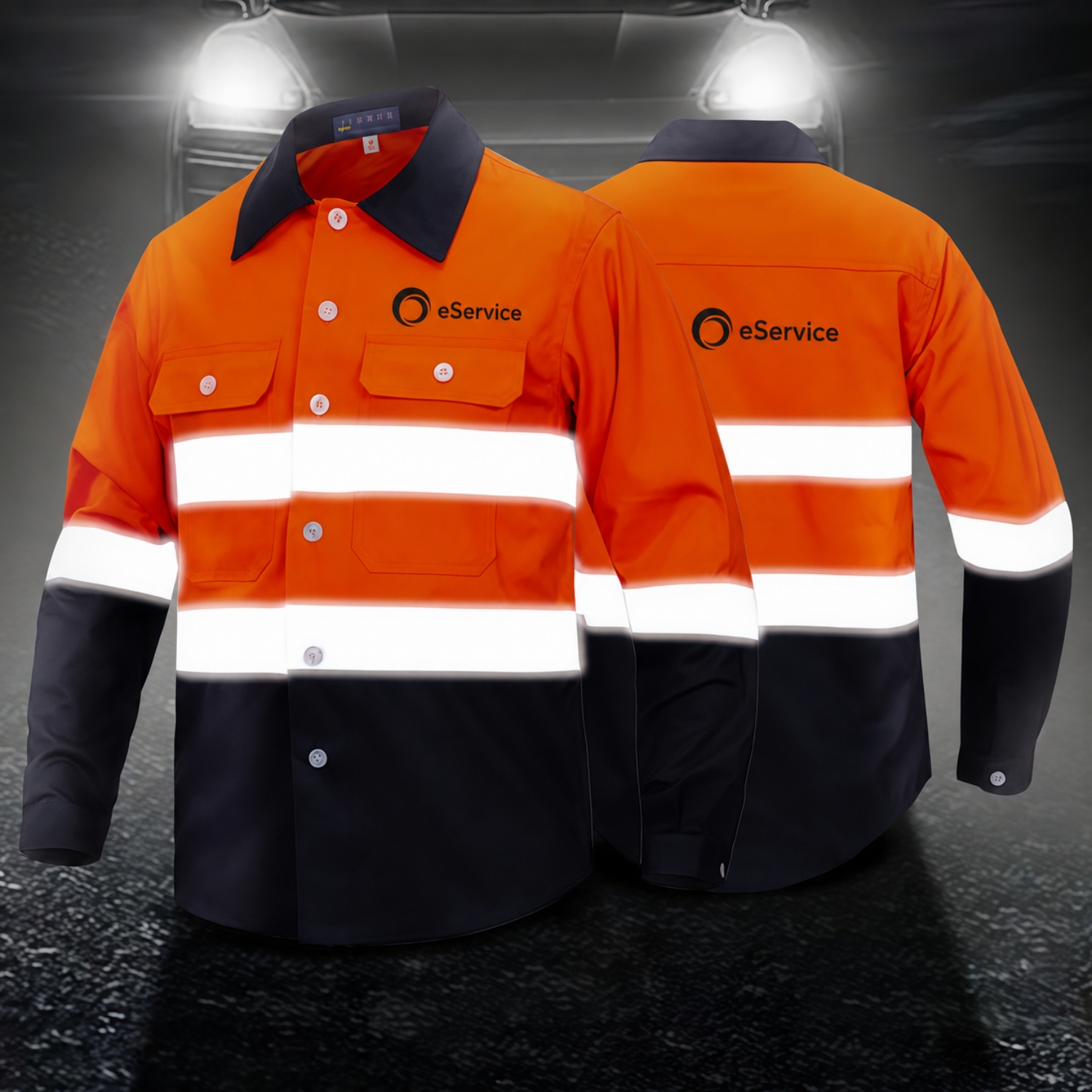 Unisex Cotton Hi-Vis Reflective L/S Shirt