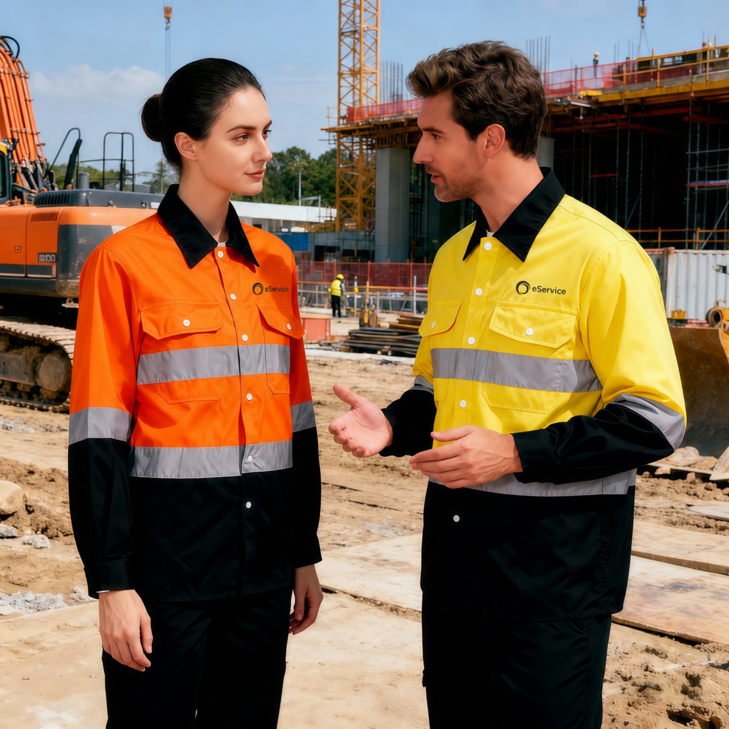 Unisex Cotton Hi-Vis Reflective L/S Shirt