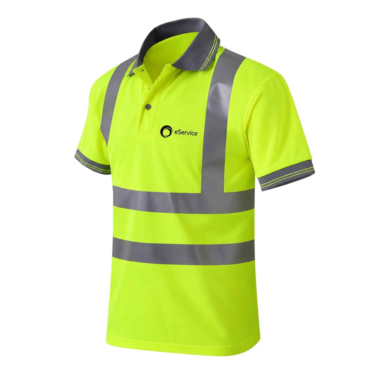 Unisex Polyester Hi-Vis Reflective S/S Polo