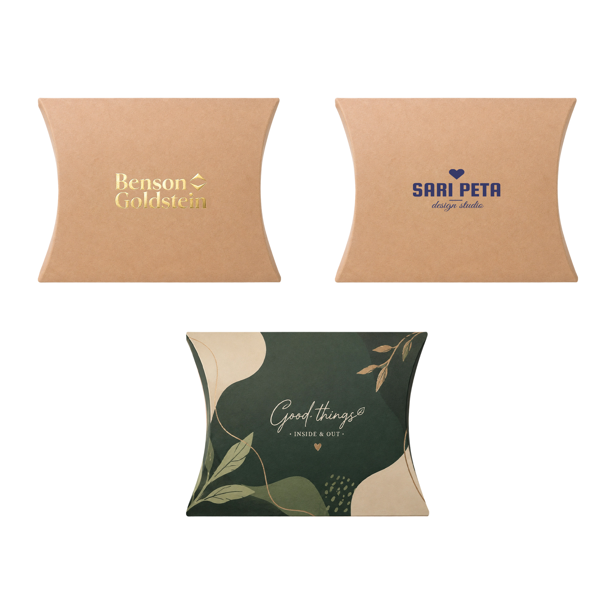 Large Brown Kraft Pillow Box(170 x 140 x 37mm)