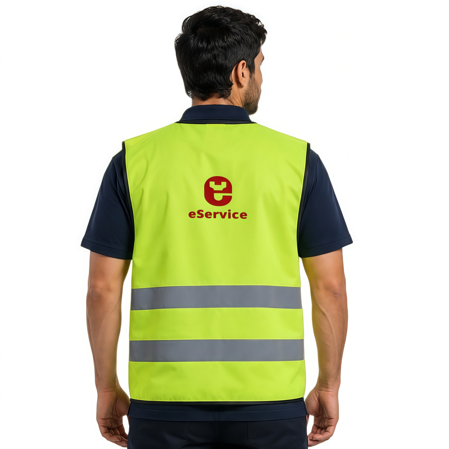 Unisex Adults Classic Hi-Vis Vest with Horizontal Reflective Tape