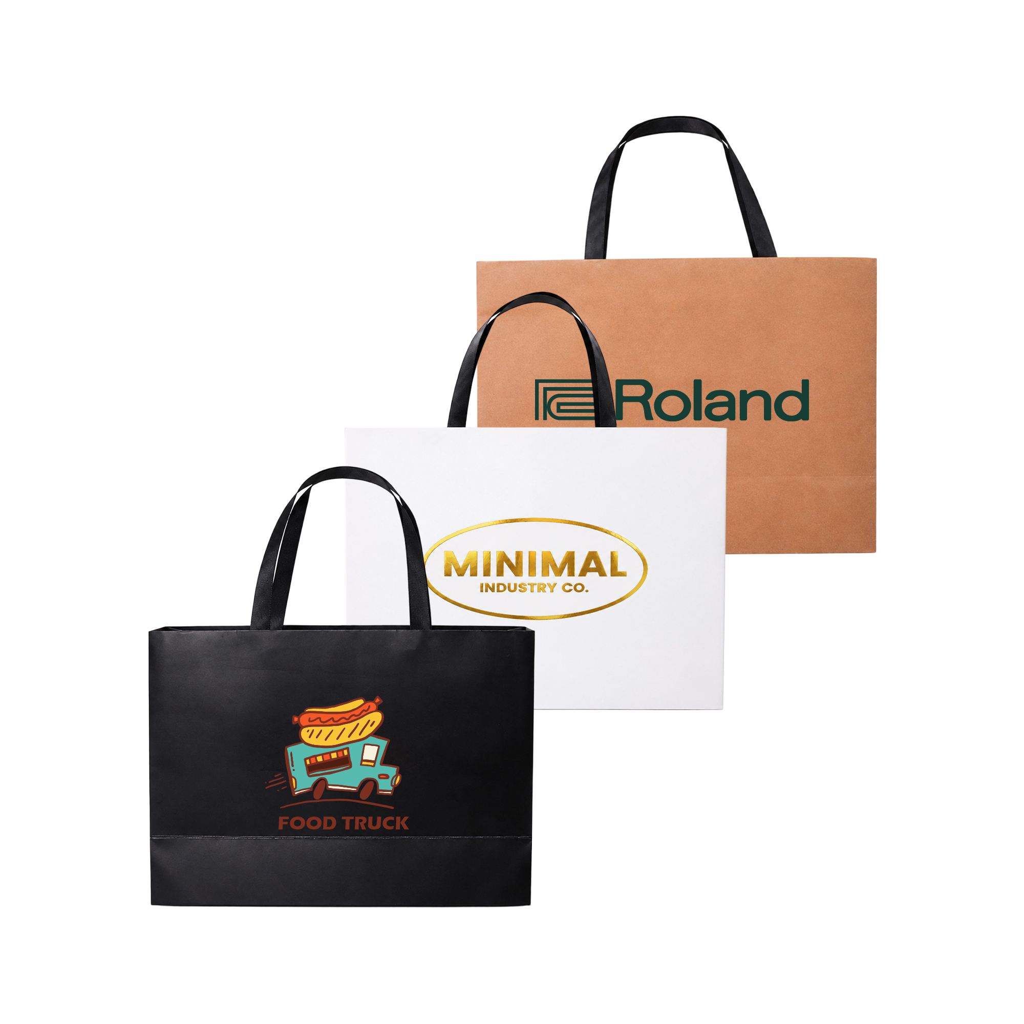 Medium Paper Bag with Flat Handle(320 x 220 x 100mm)