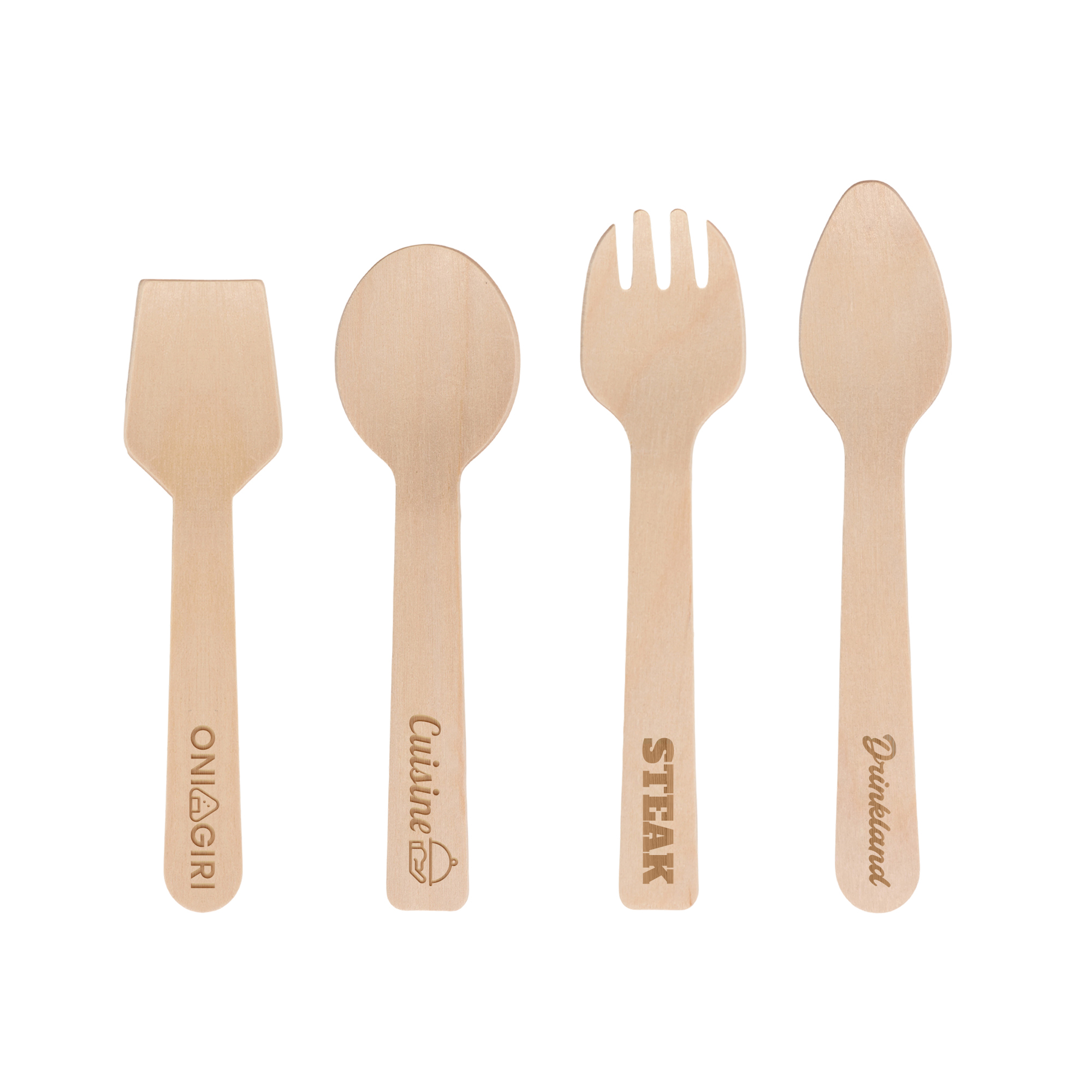 Disposable Birch Spoons/Forks (small) - 100 pack