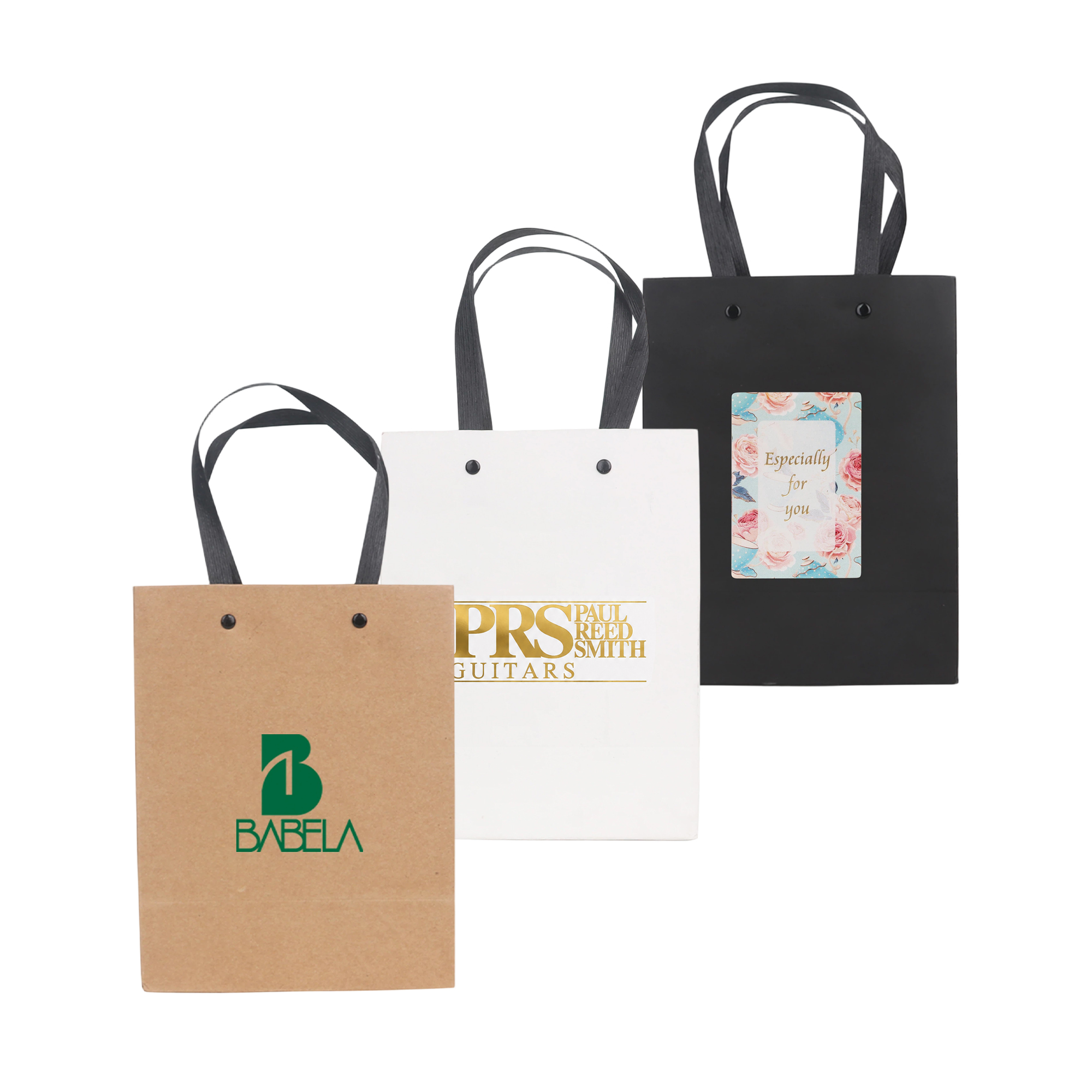 Small Vertical Paper Bag with Knitted Handle(170 x 220 x 100mm)