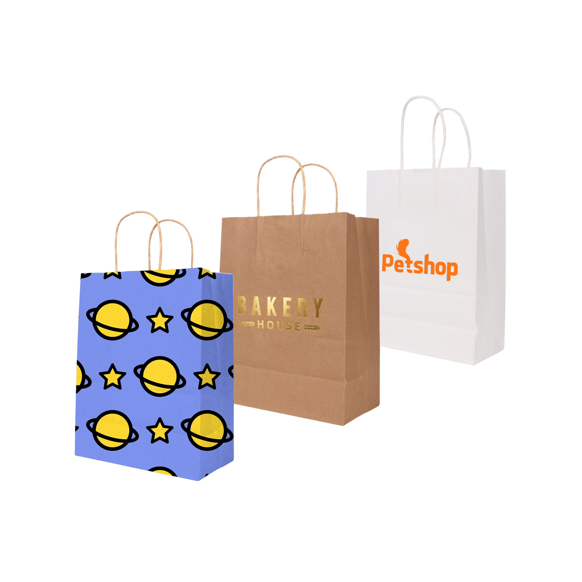 Twisted Handle Kraft Paper Bag(260x330x120mm)