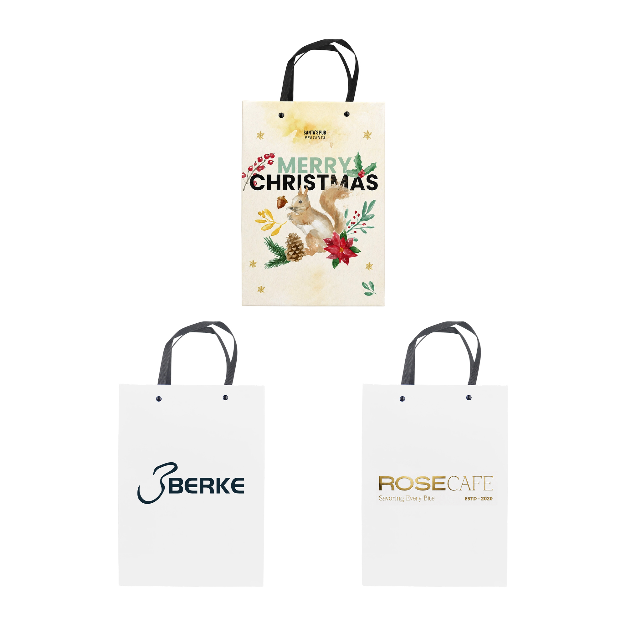 Knitted Handle Bag with Lamination(250x350x100mm)