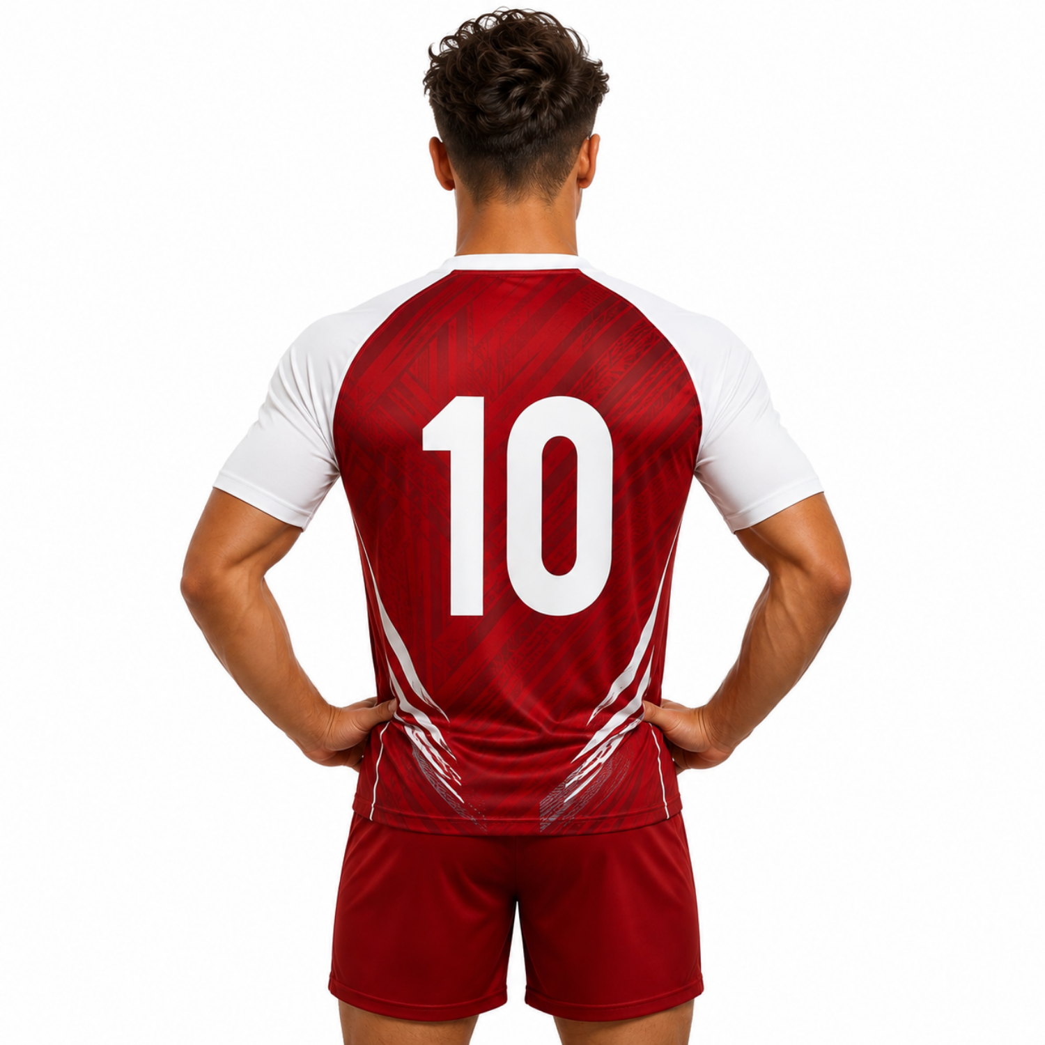 100% Polyester Micro Mesh Sublimated V-Neck Raglan Sport Tee Shirt