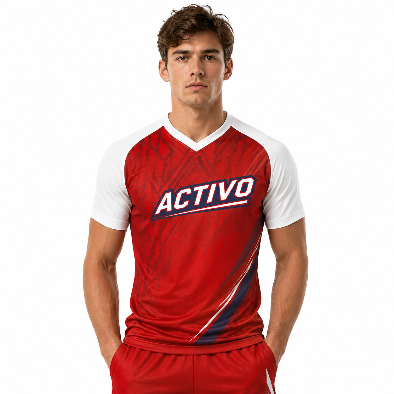 100% Polyester Micro Mesh Sublimated V-Neck Raglan Sport Tee Shirt – T Shirts