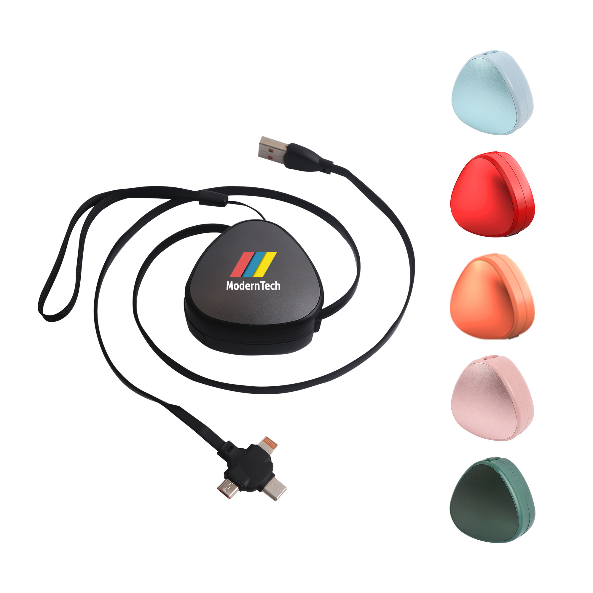 3-In-1 Retractable Portable Charging Cable – Charging Cables