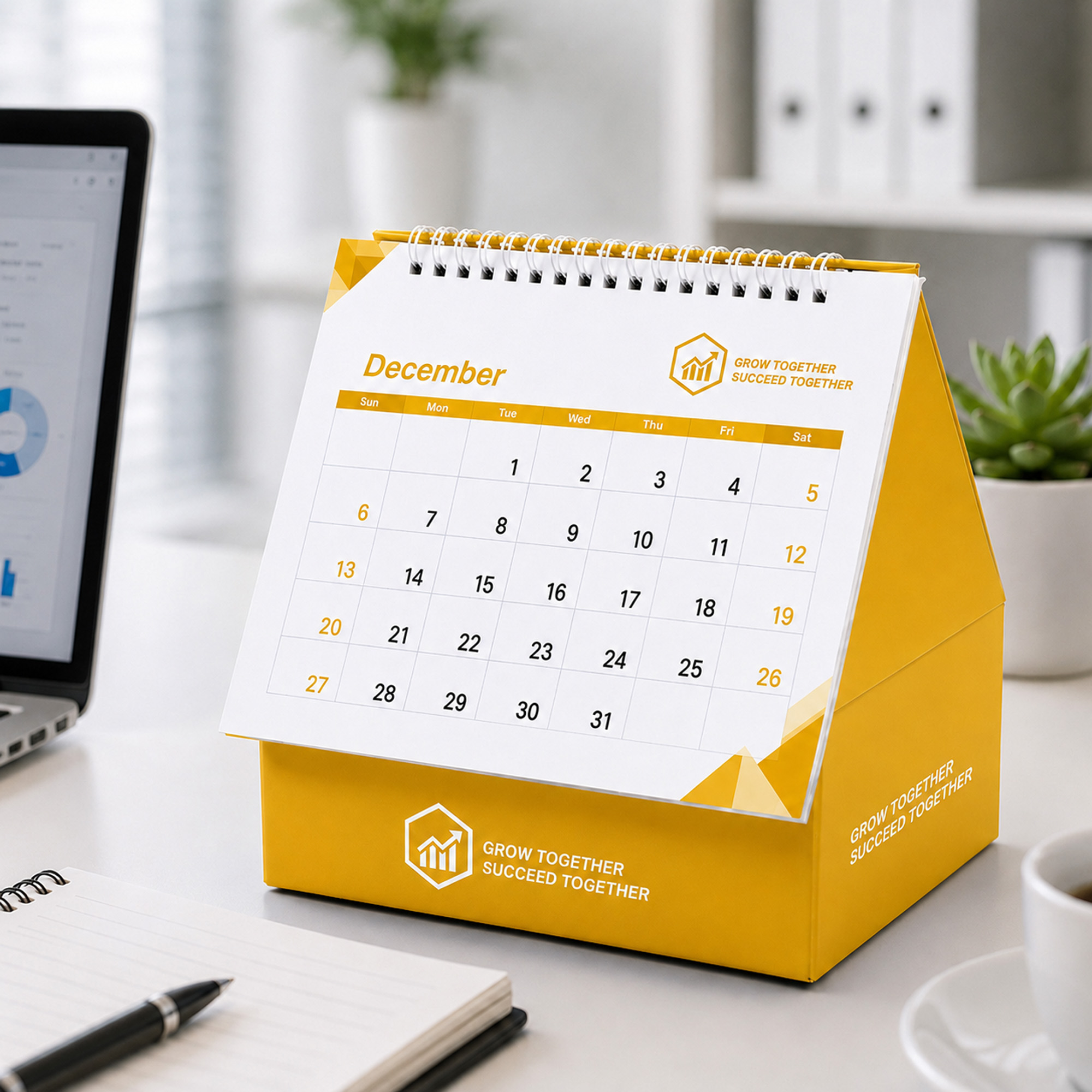 Desk Calendar With Organizer