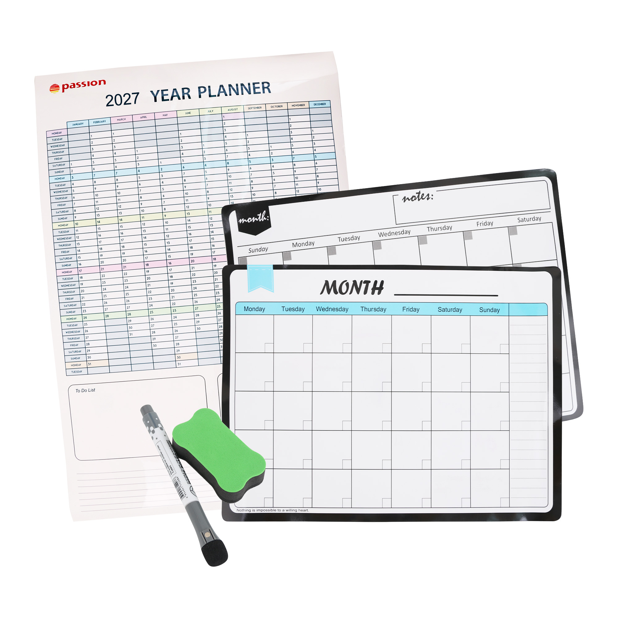 Erasable Magnetic Calendar Planner – Calendars