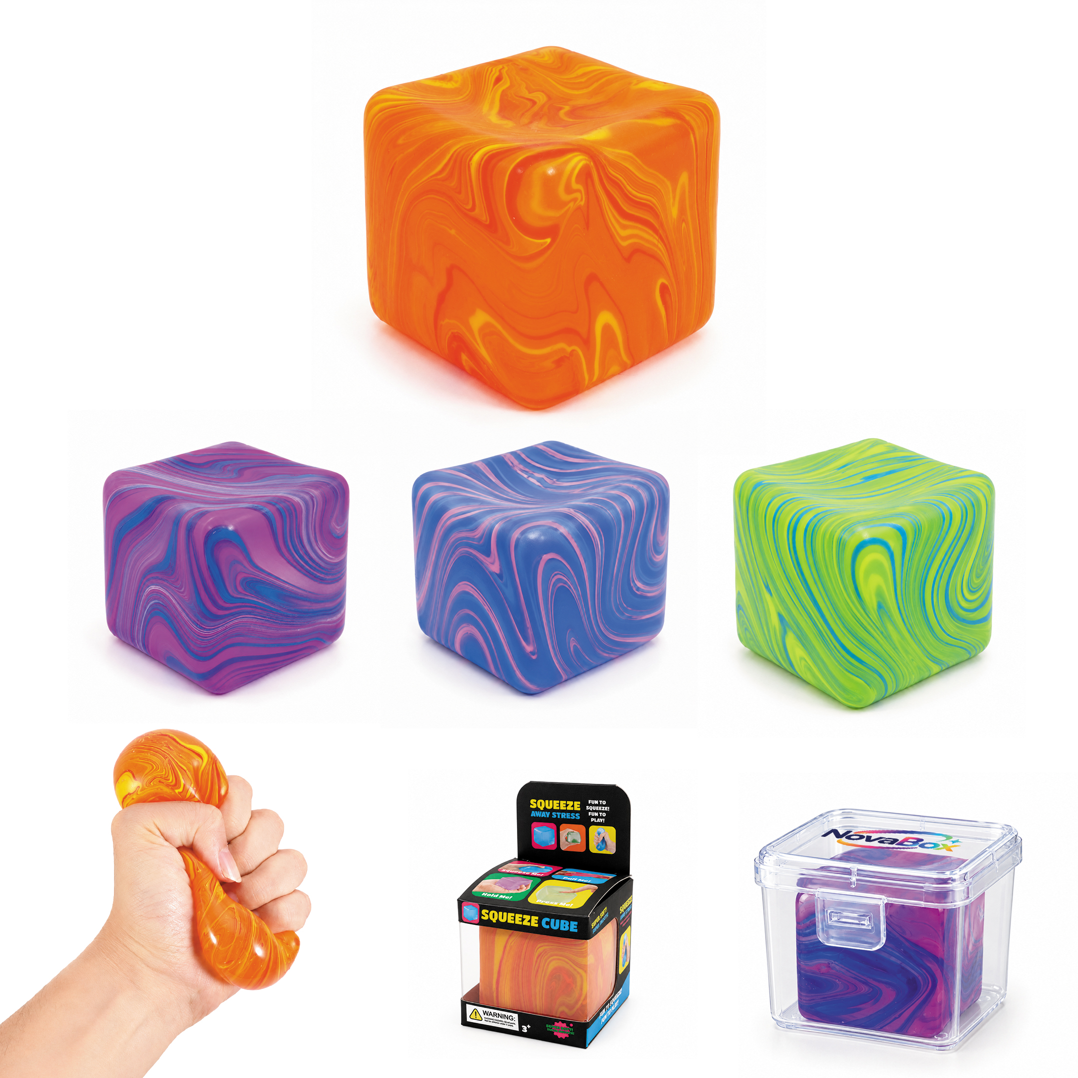 PCHG040 - Squishy Stress Relief Colourful Cube