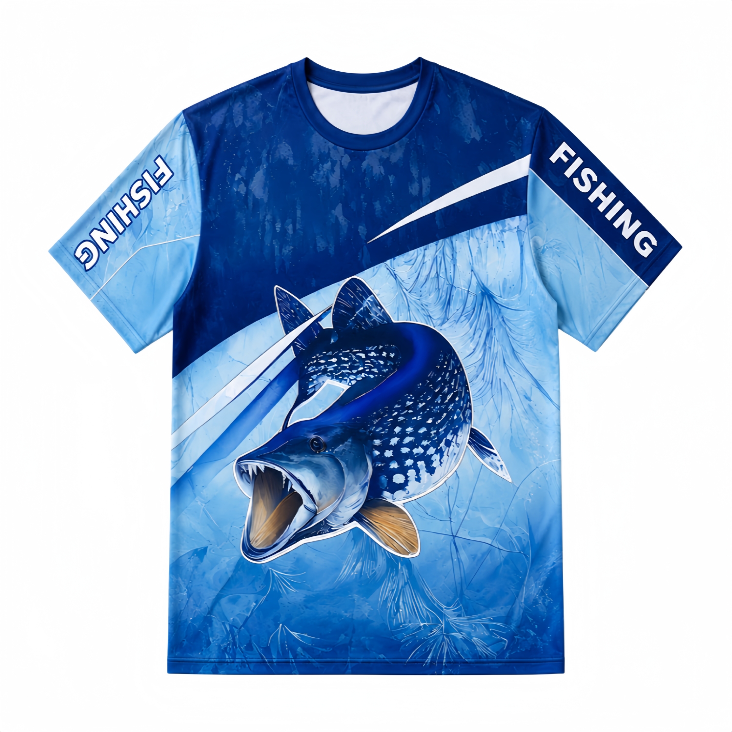 Men's Polyester Spandex Ice Silk Sublimated Fishing T-shirt