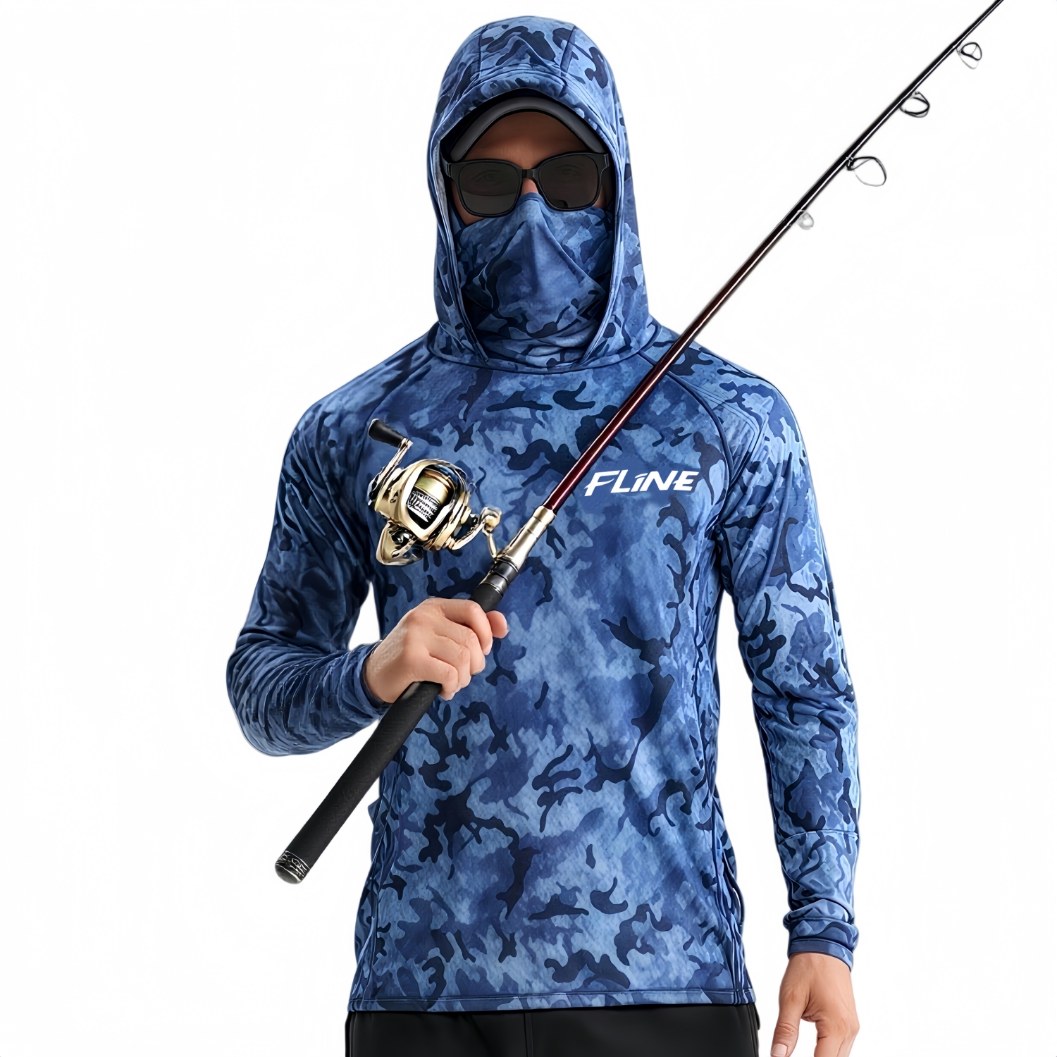 Men's Polyester Spandex Sublimated Fishing Hoodie With Pocket