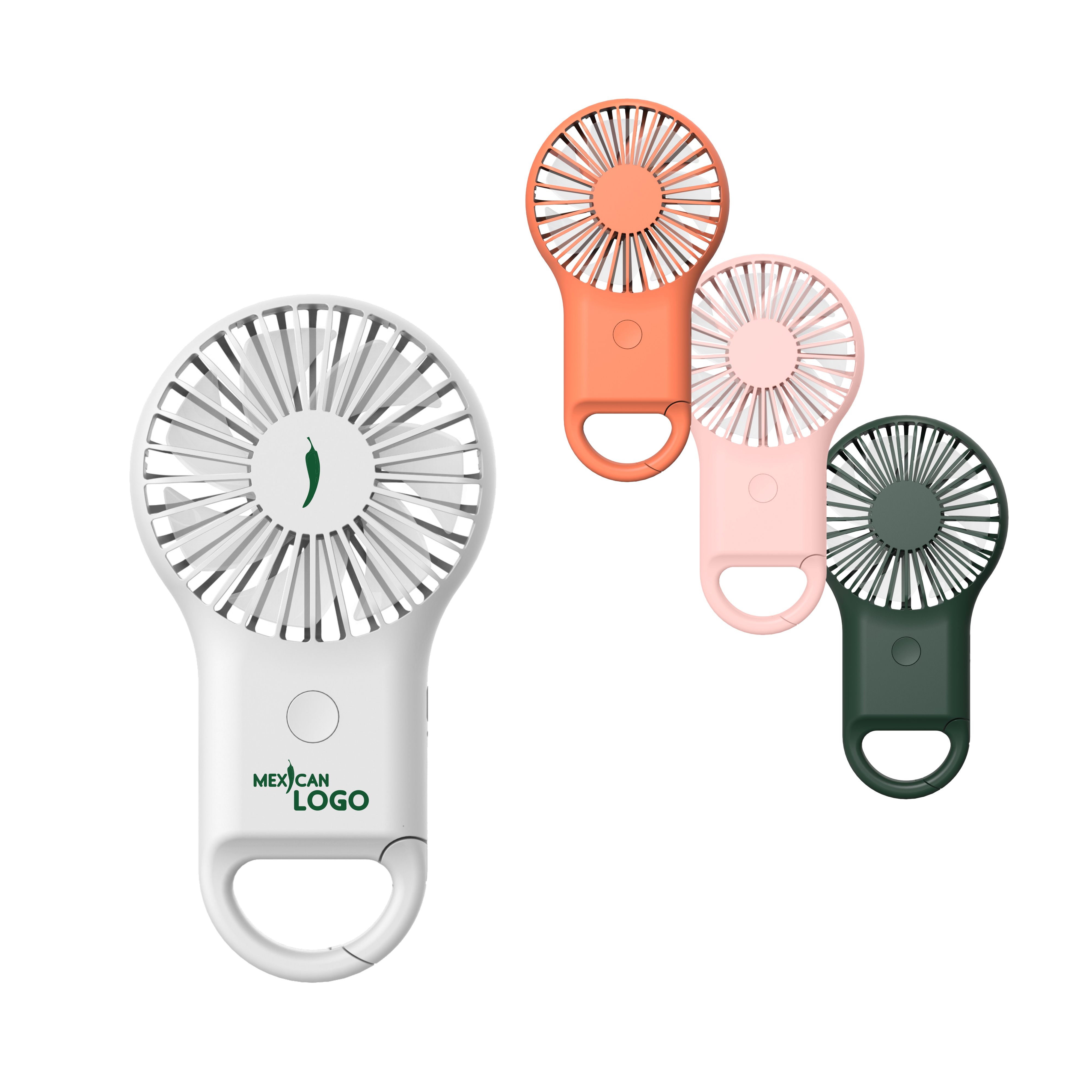 Carabiner Mini Fan with LED Light